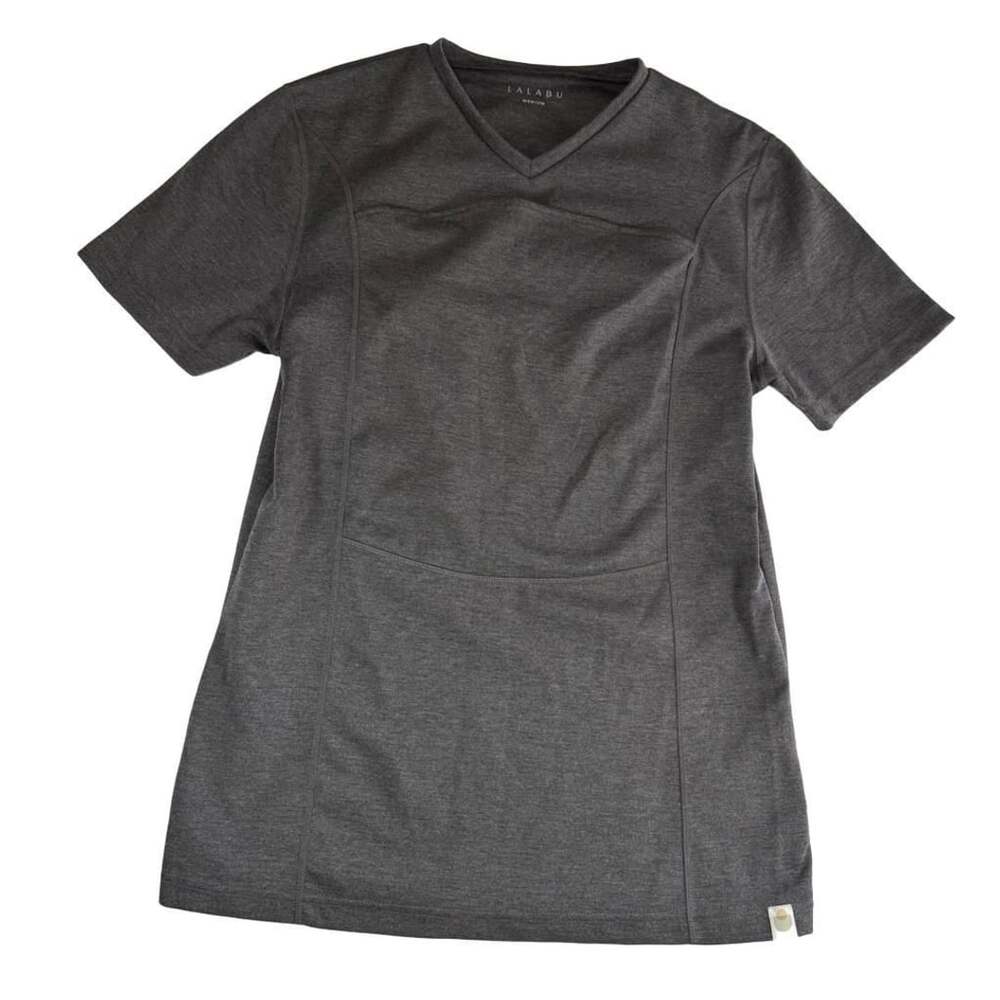 Lalabu Babywearing Dad Shirt Medium Grey Short Sleeve mens m - Picture 3 of 9